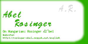 abel rosinger business card